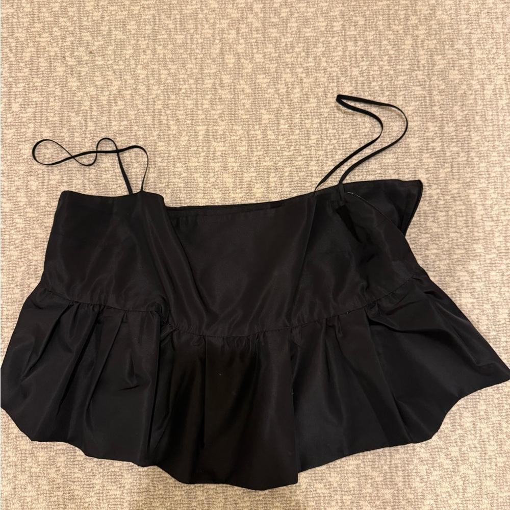 Zara studio Black satin top
